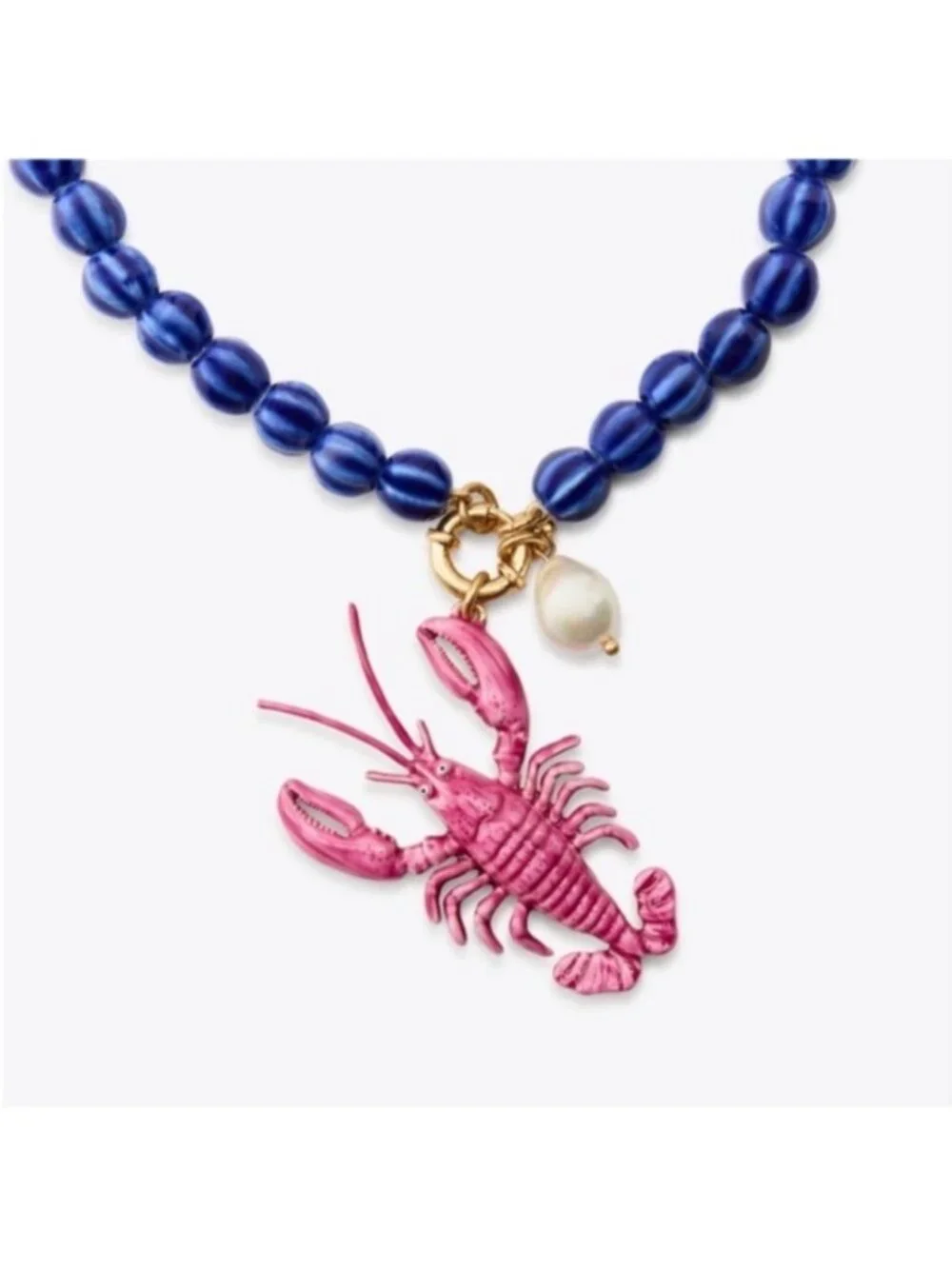 Coastal Vacation Summer! Zara South Africa Lobster Bead Necklace (3040) NWOT